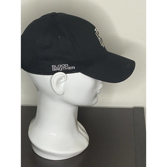 BLOOD Brother Logo Baseball Cap in Deep Black - Picture 5 of 9